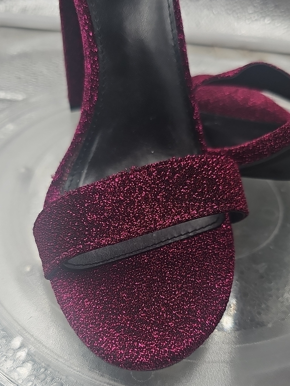 W Pink Sparkle Heels Sz8.5 - Picture 2 of 5